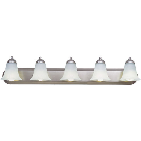 Rusty 5 Light 38 inch Brushed Nickel Vanity Bar Wall Light