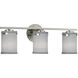 Textile 3 Light 22.75 inch Brushed Nickel Bath Vanity Light Wall Light, Atlas Family, Choices