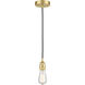 Edison LED 2.5 inch Satin Brass Mini Pendant Ceiling Light