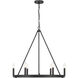 Dutton 6 Light 27.75 inch Coal Black Chandelier Ceiling Light