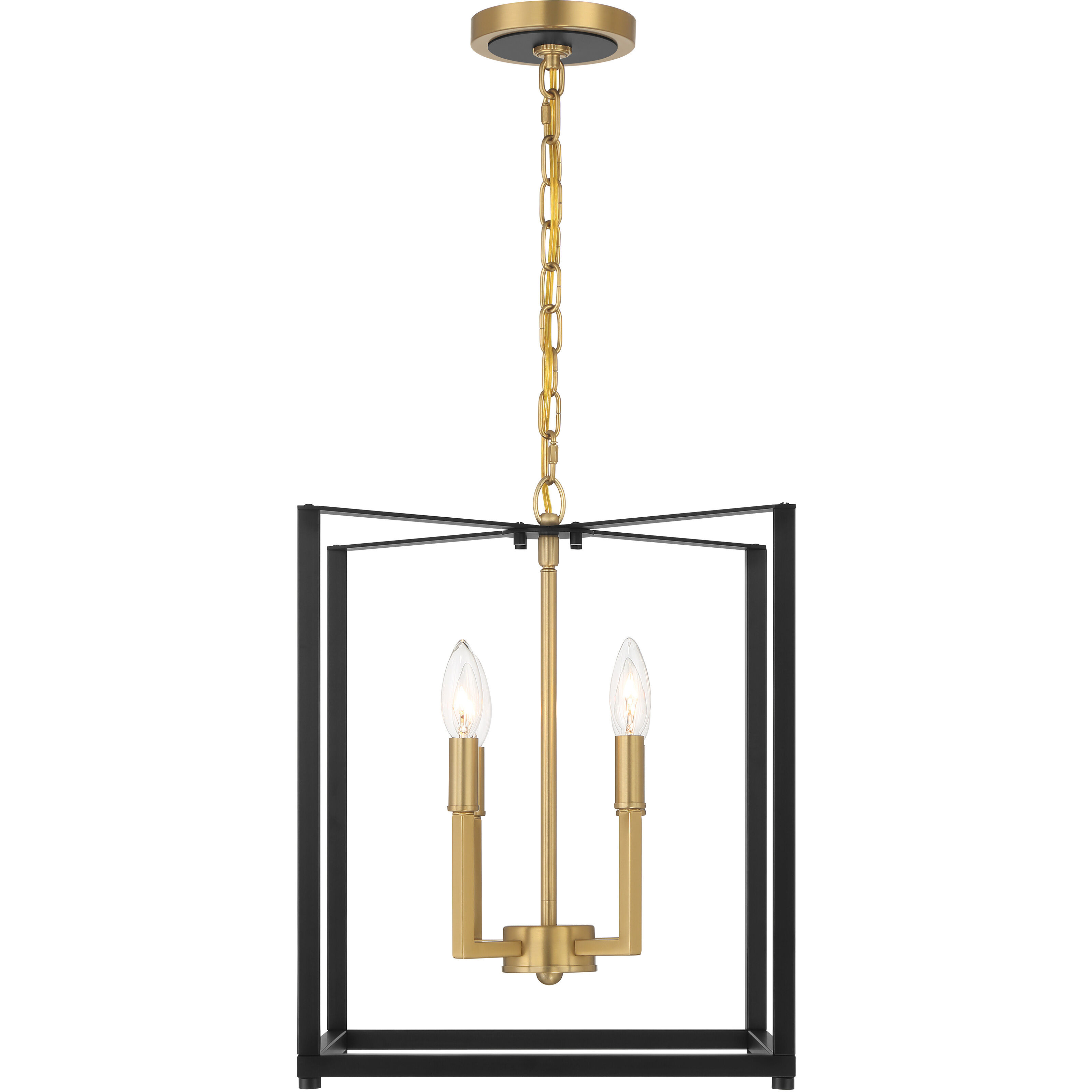 Colwick 4 Light 13.75 inch Matte Black and Signature Gold Pendant Ceiling Light