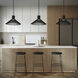 Cappe LED 21 inch Black Pendant Ceiling Light in 2700K, dweLED