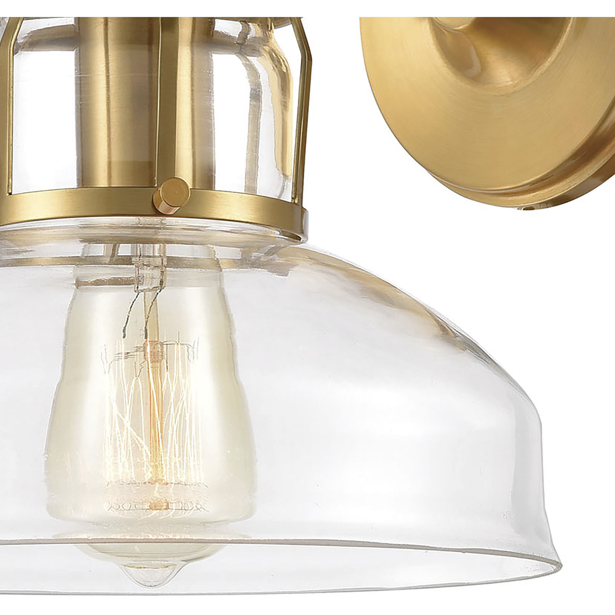 Manhattan Boutique 1 Light 9 inch Brushed Brass Sconce Wall Light