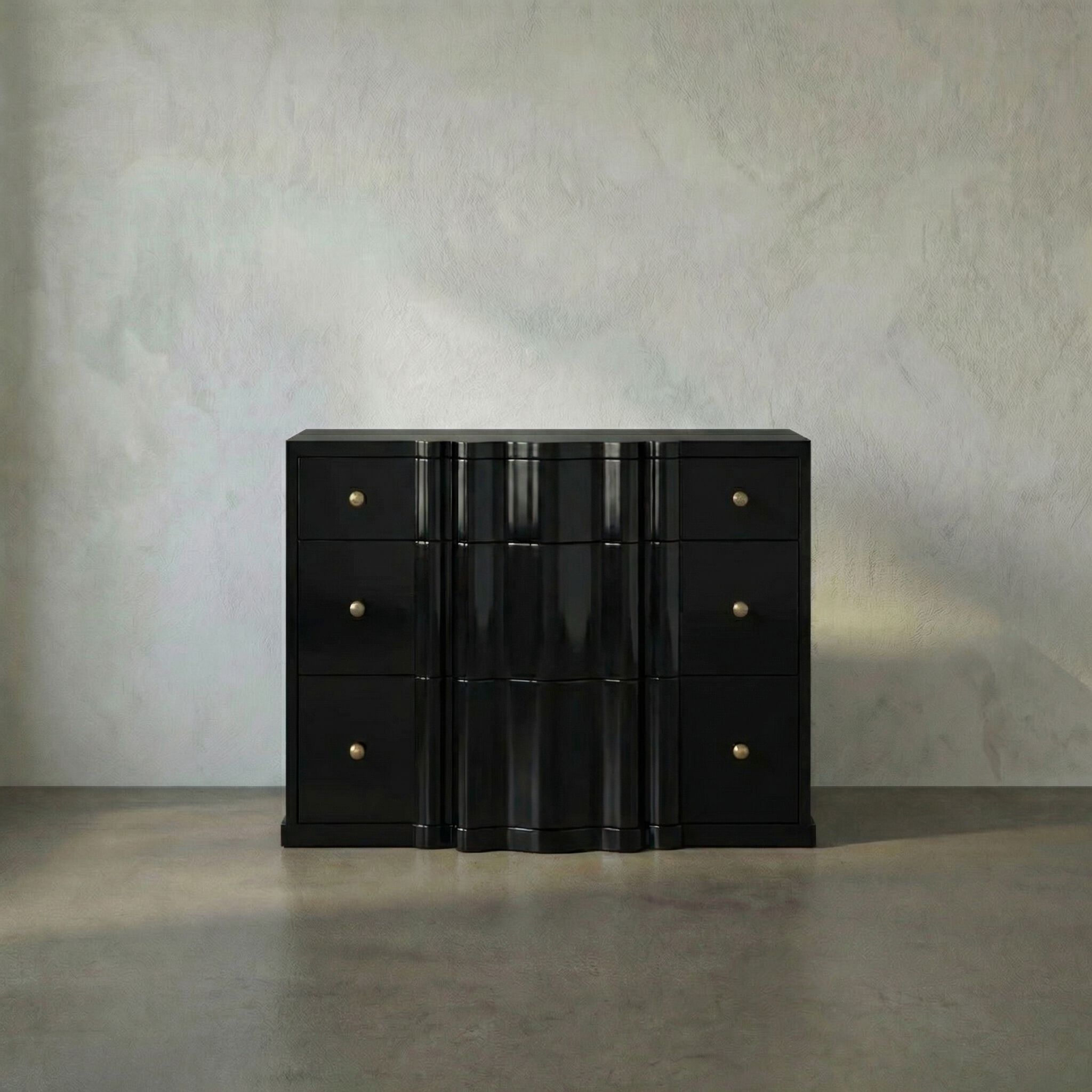 Kiss Hand Rubbed Black Dresser