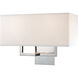 Sconces 2 Light 16 inch Chrome Wall Sconce Wall Light in Incandescent