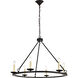 Maine 6 Light 32 inch Black Chandelier Ceiling Light