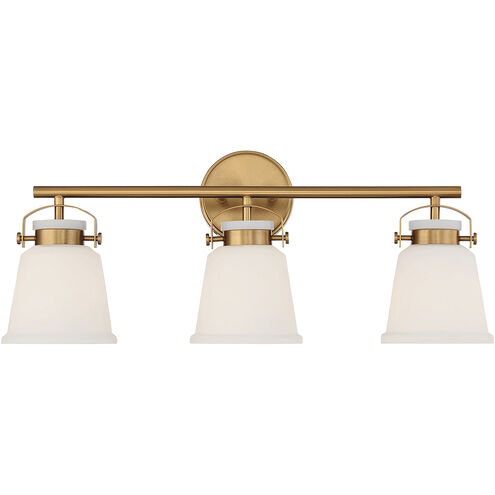 Kaden 3 Light 26 inch Warm Brass Bathroom Vanity Light Wall Light, Essentials