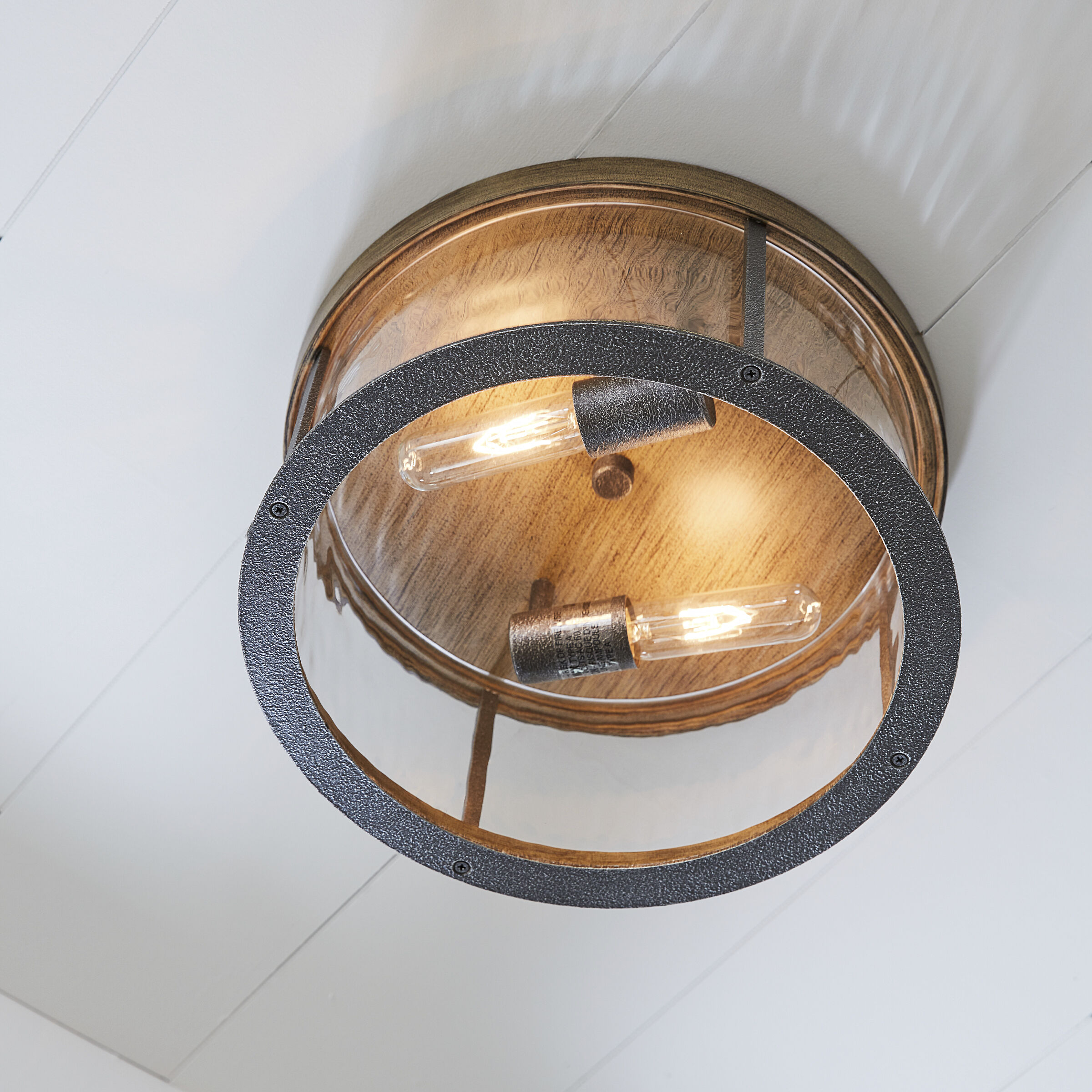 Grey metal ceiling light hot sale