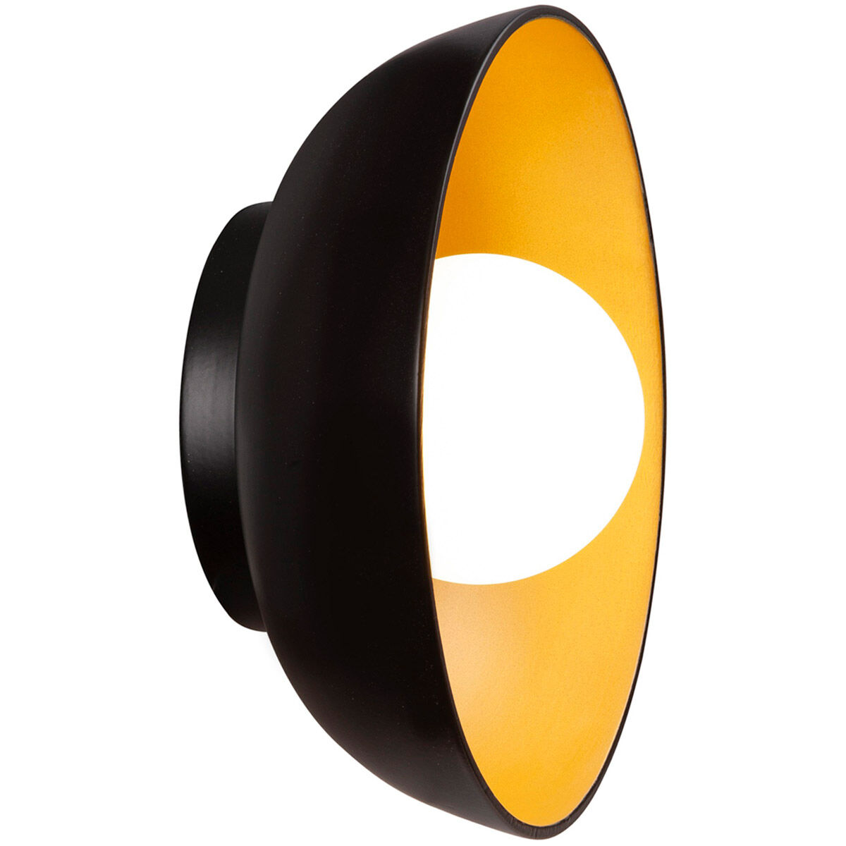 Ambiance Collection 1 Light 10 inch Carbon Matte Black with Champagne Gold Wall Sconce Wall Light