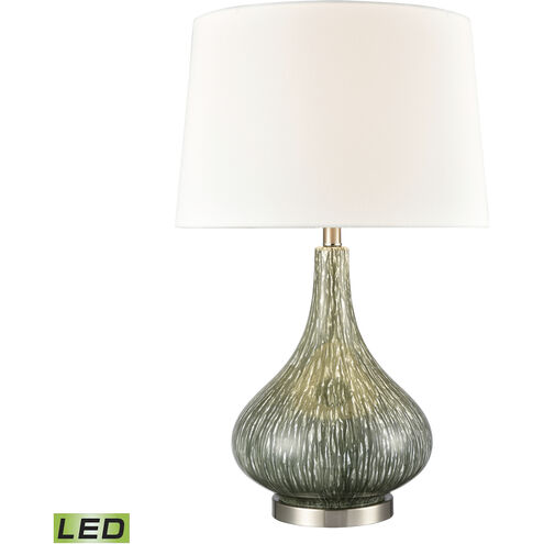 Northcott 28 inch 9 watt Green with Brushed Steel Table Lamp Portable Light