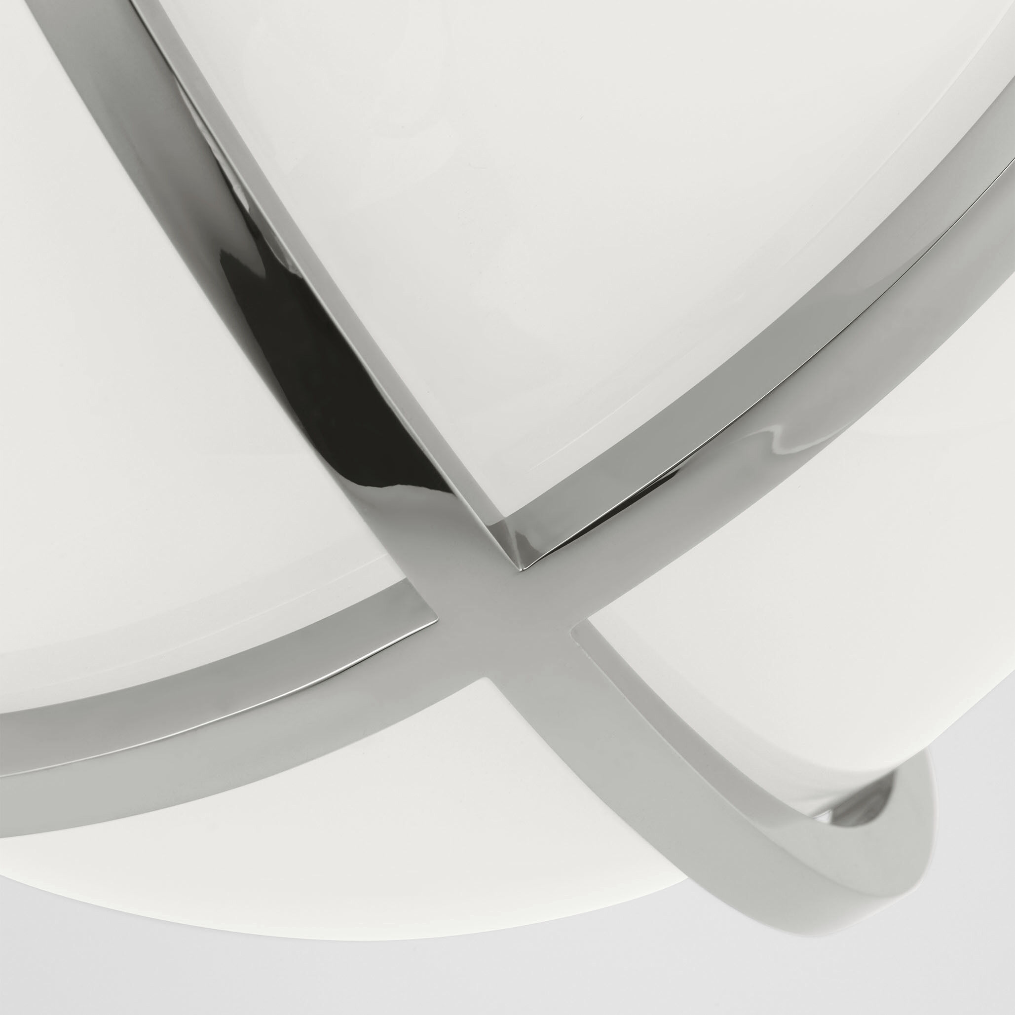 Chapman & Myers Gracie LED 10 inch Polished Nickel Captured Globe Flush Mount Ceiling Light