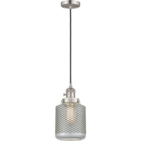 Franklin Restoration Stanton 1 Light 6 inch Brushed Satin Nickel Mini Pendant Ceiling Light