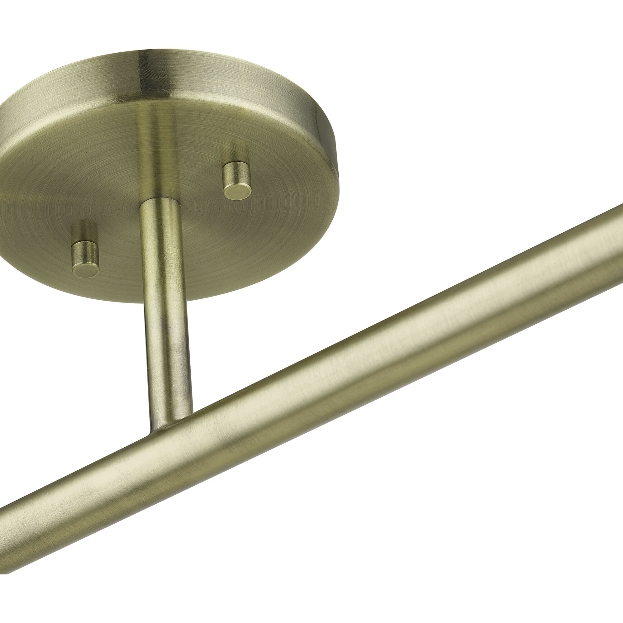 Copenhagen 2 Light 5.13 inch Antique Brass Semi-Flush Ceiling Light