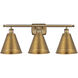 Ballston Cone LED 28 inch Brushed Brass Bath Vanity Light Wall Light