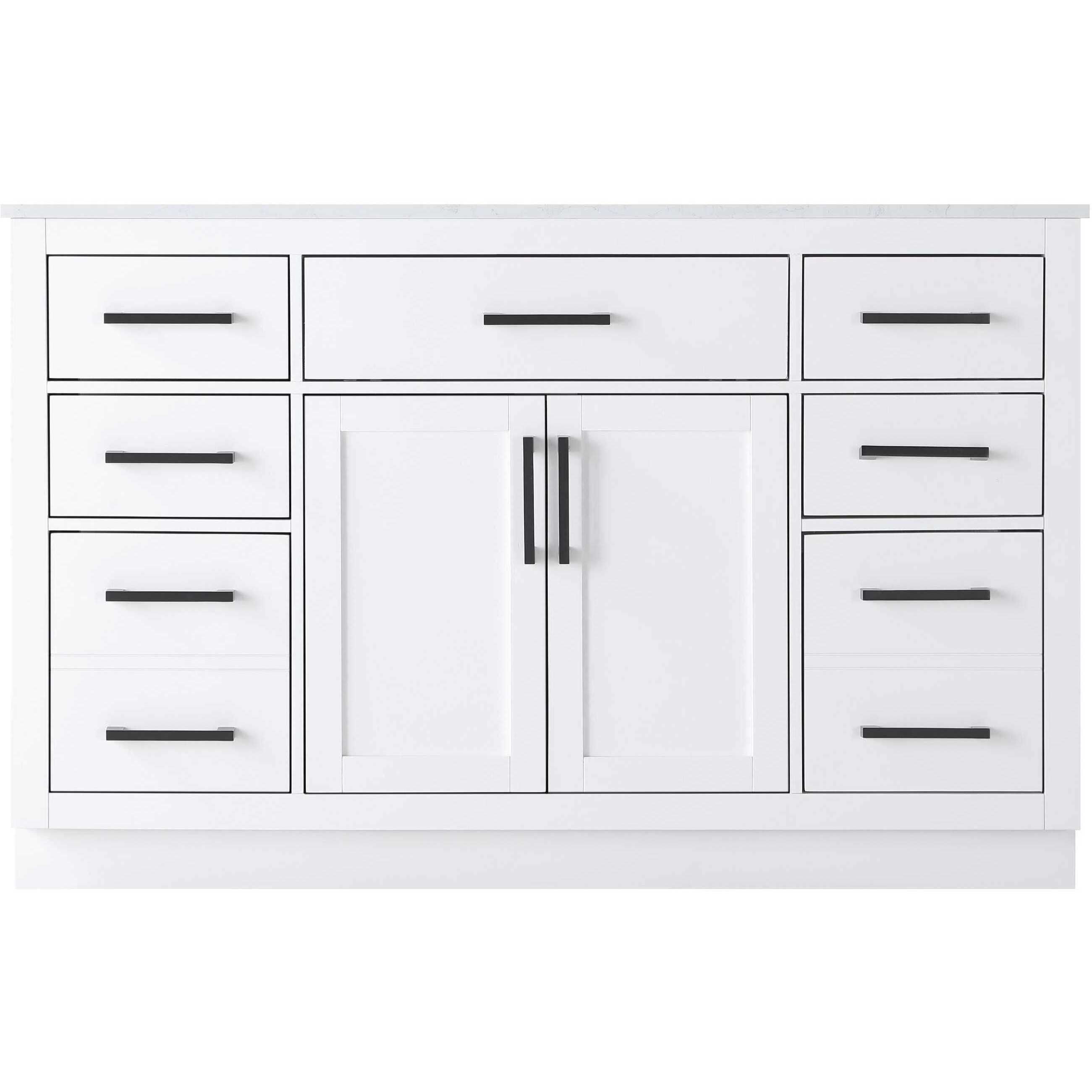 Alden 54 X 35 inch White Bathroom Vanity Cabinet