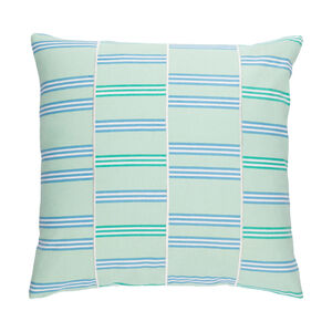 Lina 18 X 18 inch Mint and White Throw Pillow