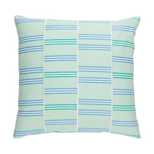 Lina 18 X 18 inch Mint and White Throw Pillow