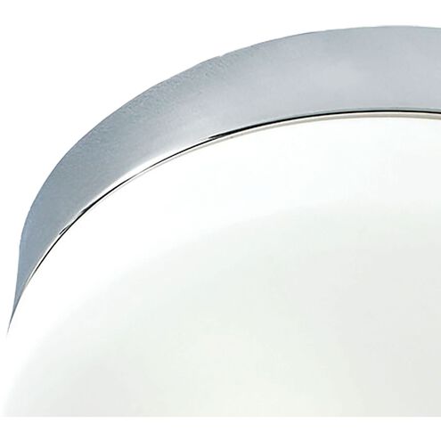 Disc 2 Light 9 inch Silver with White Flush Mount Ceiling Light