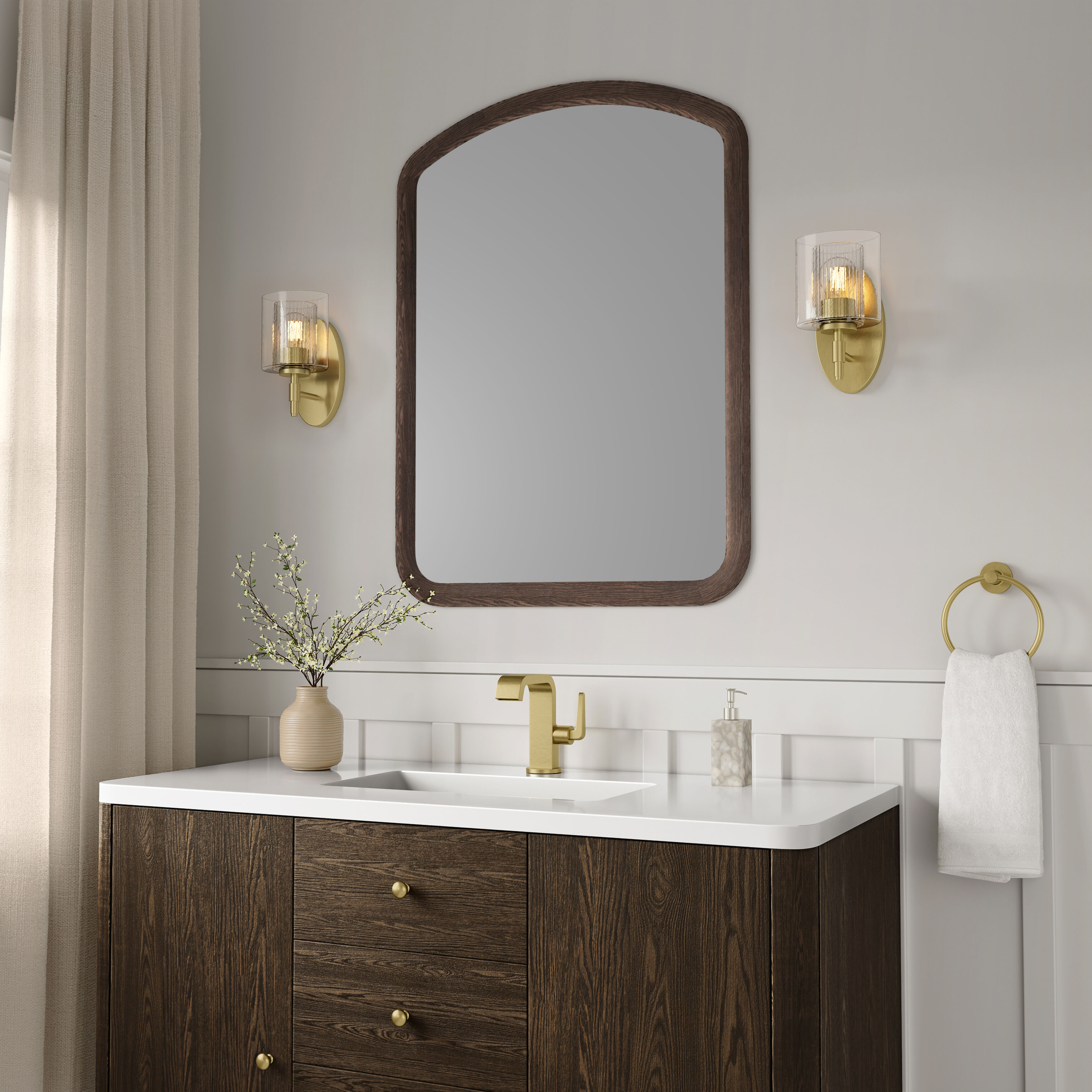 Solventa 1 Light 5.5 inch Vintage Brass Wall Sconce Wall Light