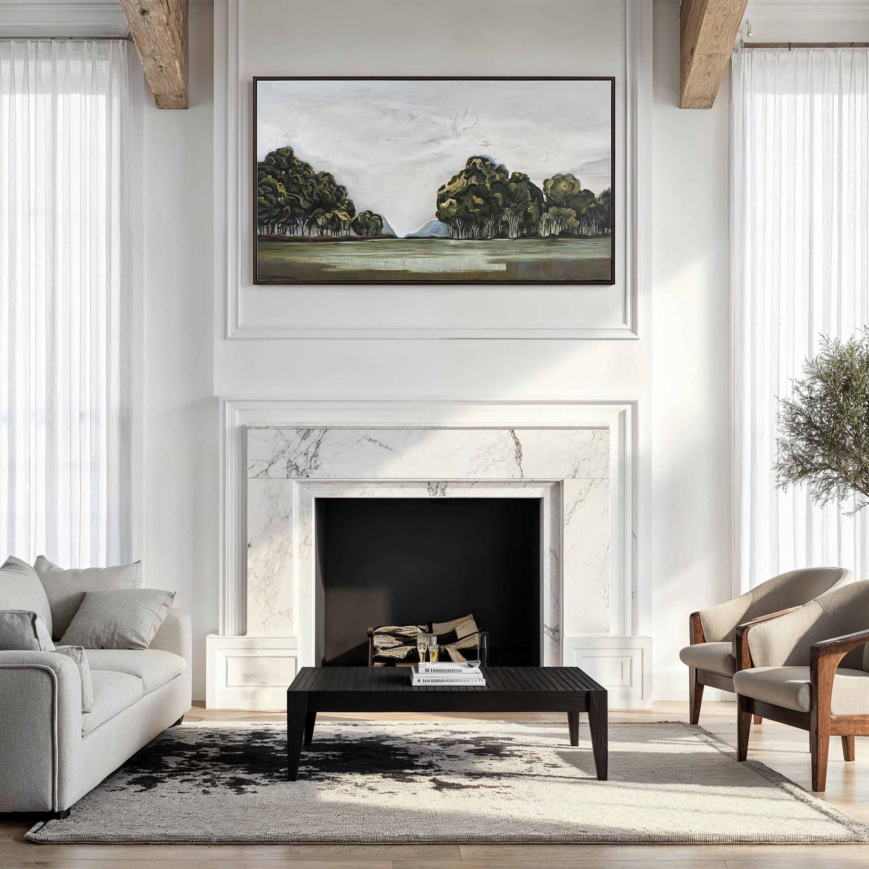 Malika Dark Brown Canvas Art