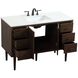 Cyrus 48 X 22 X 34 inch Walnut Vanity Sink Set