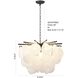 Canada LED 23.6 inch Satin Black Chandelier Ceiling Light