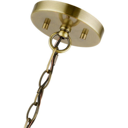 Huntington 5 Light 23 inch Antique Brass Pendant Chandelier Ceiling Light
