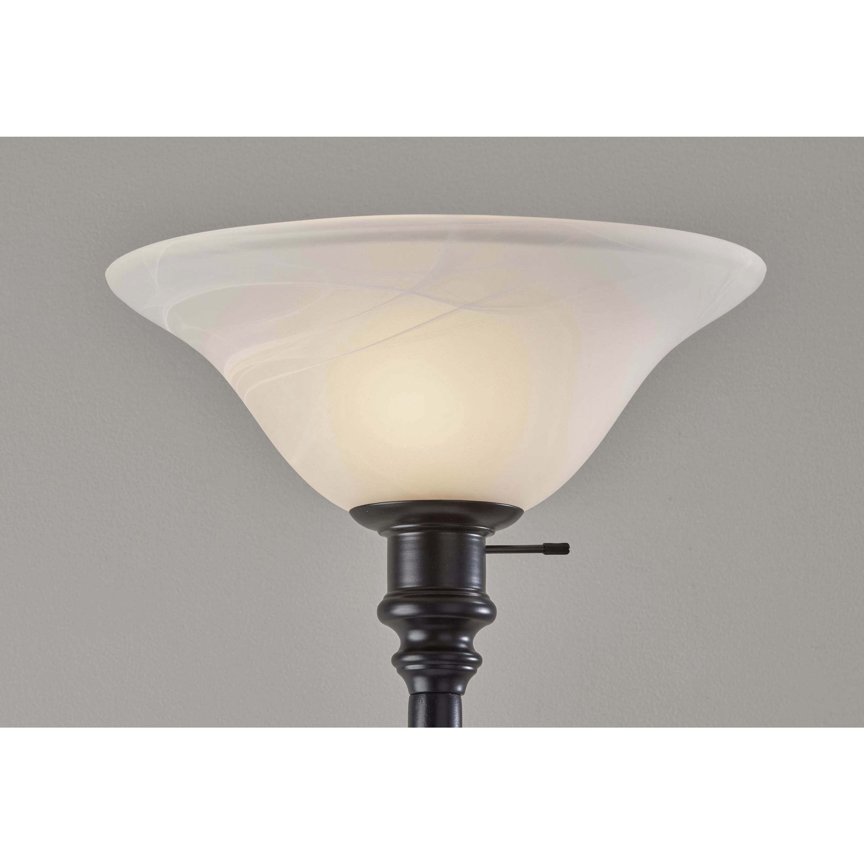 Claret 72 inch 150.00 watt Black Wood Torchiere Portable Light