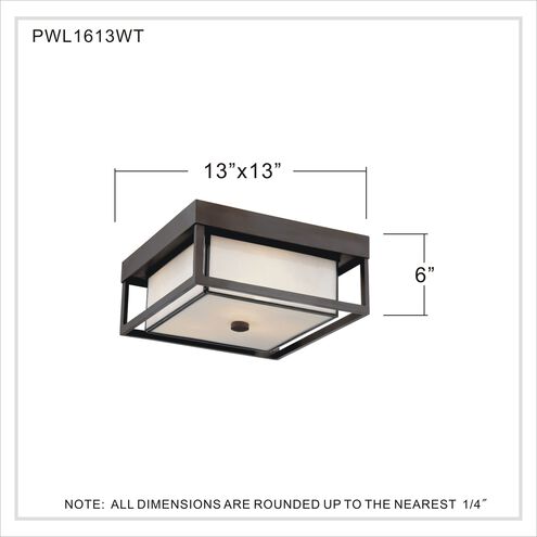Powell 3 Light 13 inch Western Bronze Outdoor Semi-Flush Mount