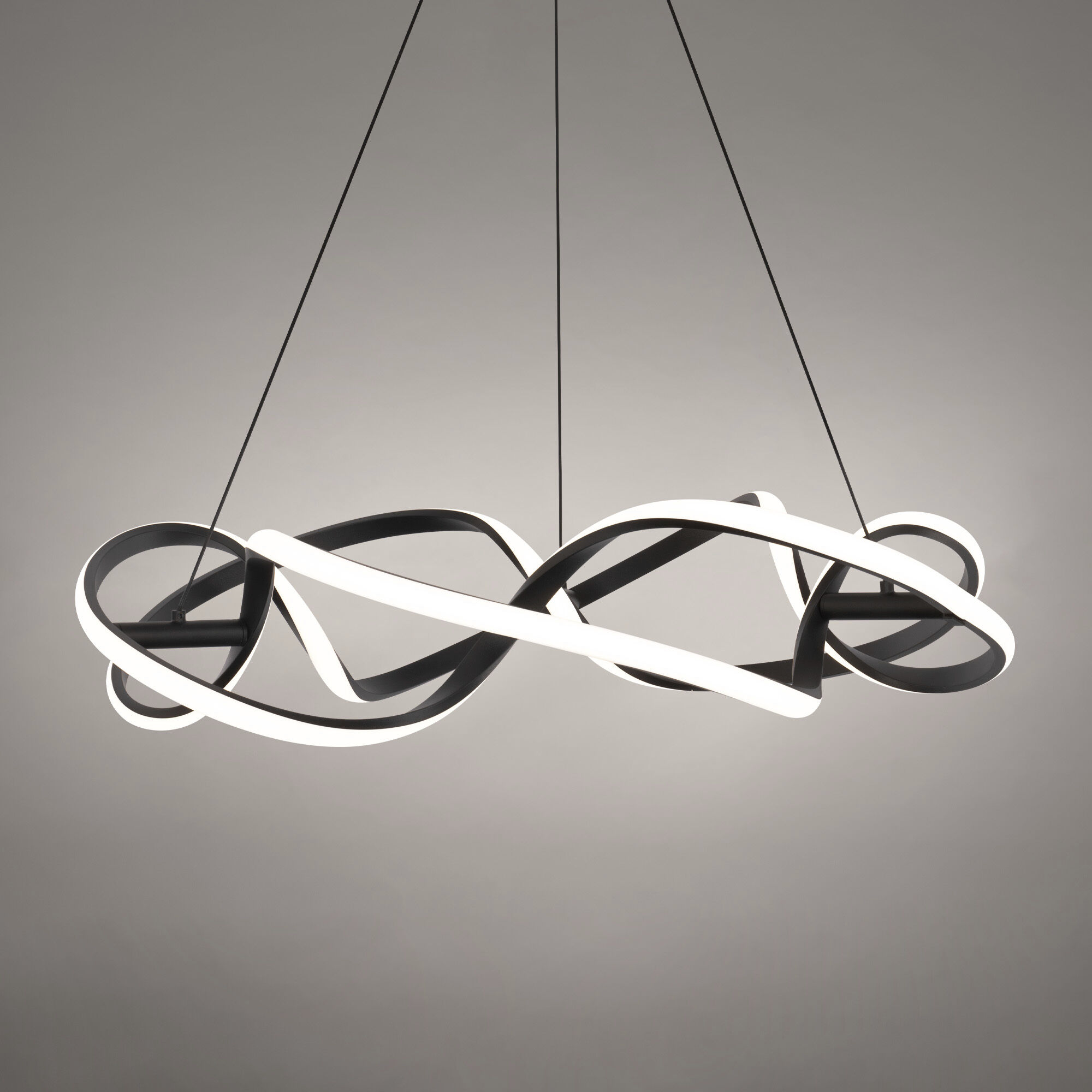 Interlace LED 28 inch Black Pendant Ceiling Light, dweLED