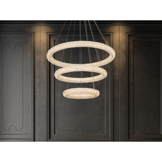 Bowen 3 Light 32 inch Chrome Chandelier Ceiling Light