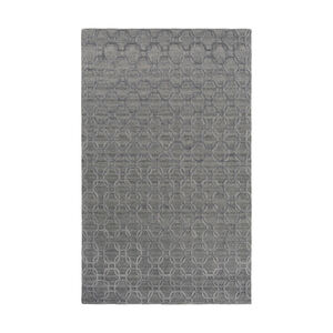 Arete 36 X 24 inch Medium Gray/Black Rugs, Viscose and Polyester