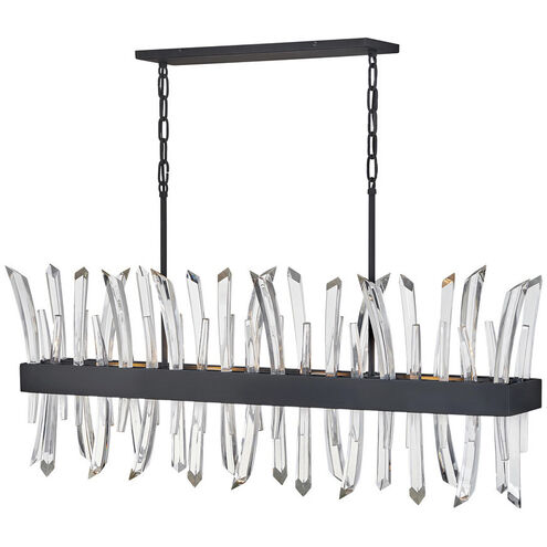 Revel LED 41.5 inch Black Chandelier Ceiling Light, Linear & Oval