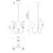 Alora Mood Seno 3 Light 15 inch Matte Black and White Cotton Fabric Chandelier Ceiling Light