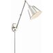Mitchell 30 inch 60.00 watt Polished Nickel Task Sconce Wall Light