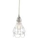 Wire 1 Light 6 inch Silver Mini Pendant Ceiling Light