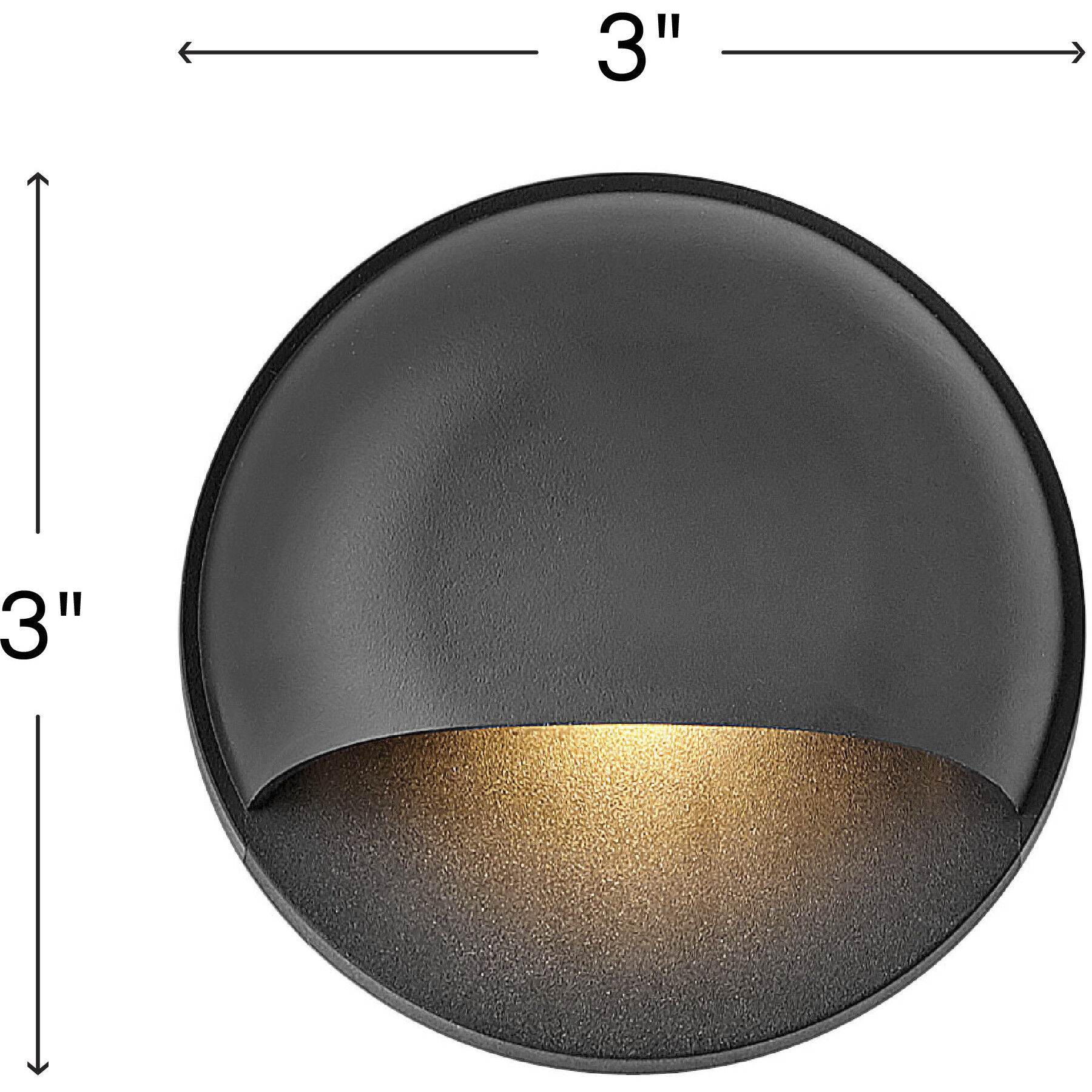 Nuvi 12v 1.40 watt Black Landscape Deck Sconce, Round