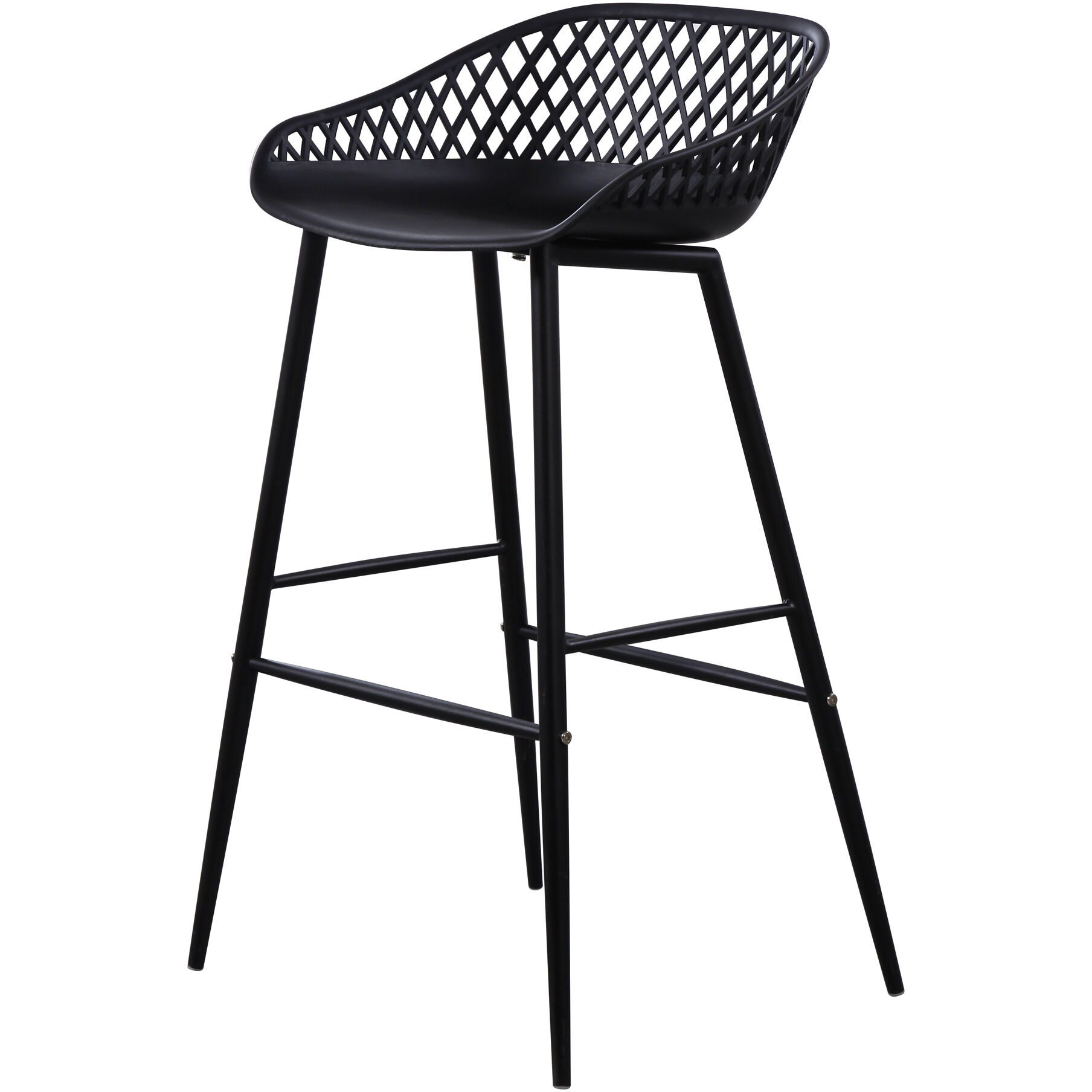 Piazza 37 inch Black Outdoor Barstool