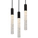 Magic LED 12 inch Black Multi-Light Pendant Ceiling Light in 3, Round