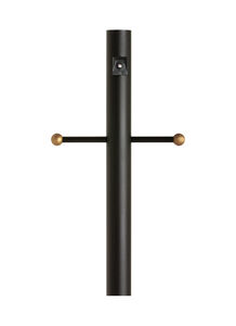 Outdoor Posts 84 inch Black Outdoor Post, with Ladder Rest and Photocell