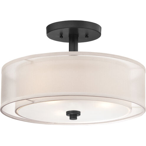 Parsons Studio 3 Light 15 inch Sand Coal Semi Flush Mount Ceiling Light