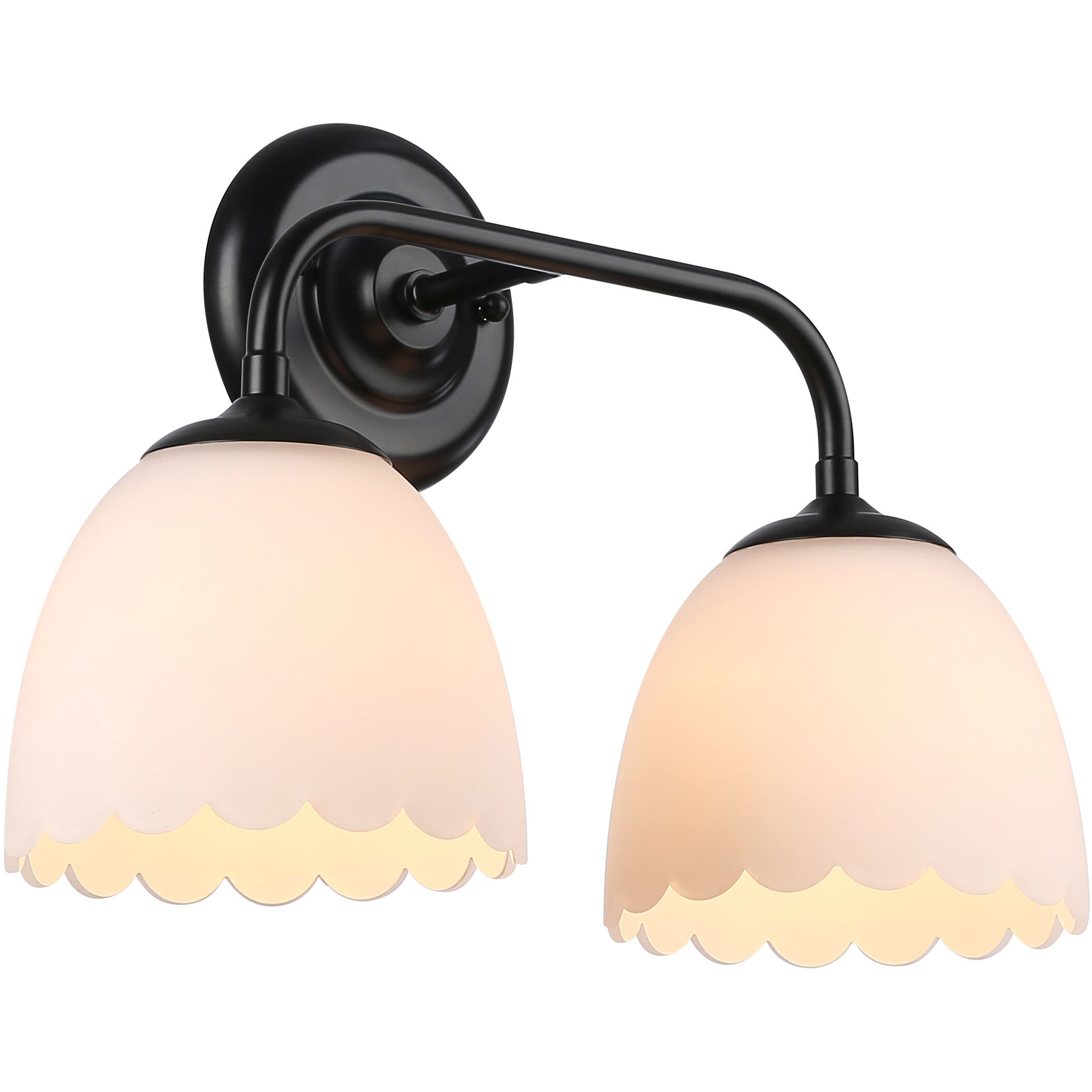 Dorinda Vanity Wall Light in Matte Black