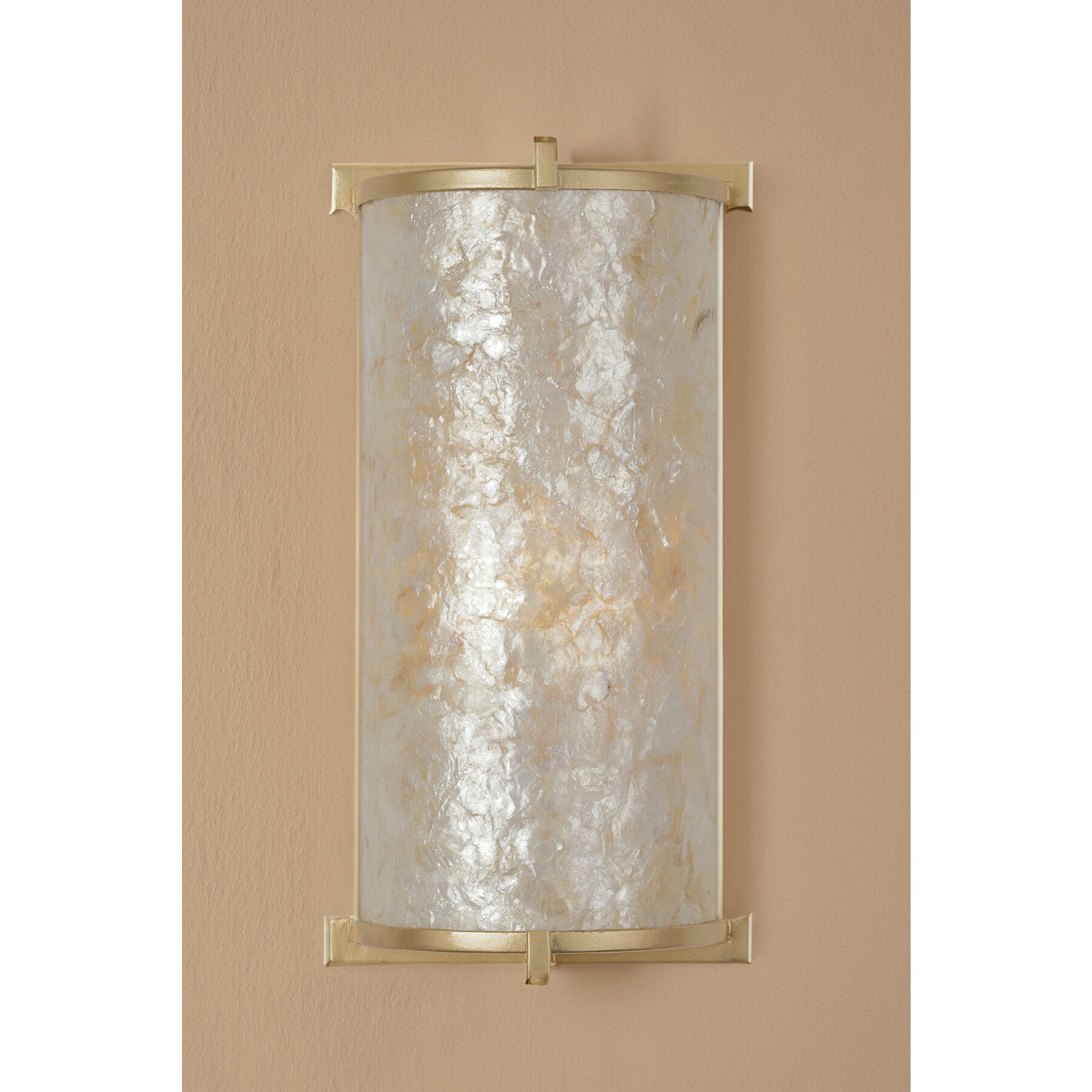 Sommers Bend 1 Light 7 inch Capiz Shell Gold Wall Sconce Wall Light