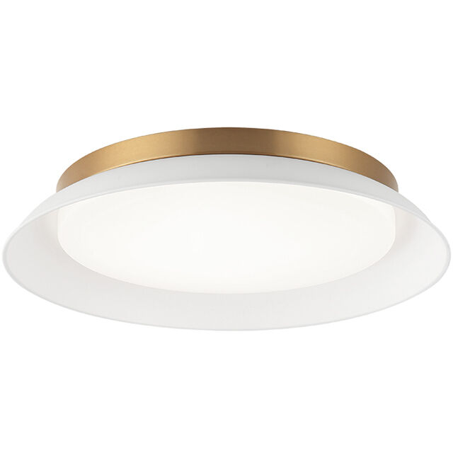 Finley Wall Sconce Wall Light in Matte White and Aged Gold Brass