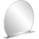 Marion 30 X 25 inch Polished Stainless Steel Wall Mirror, with Shelf