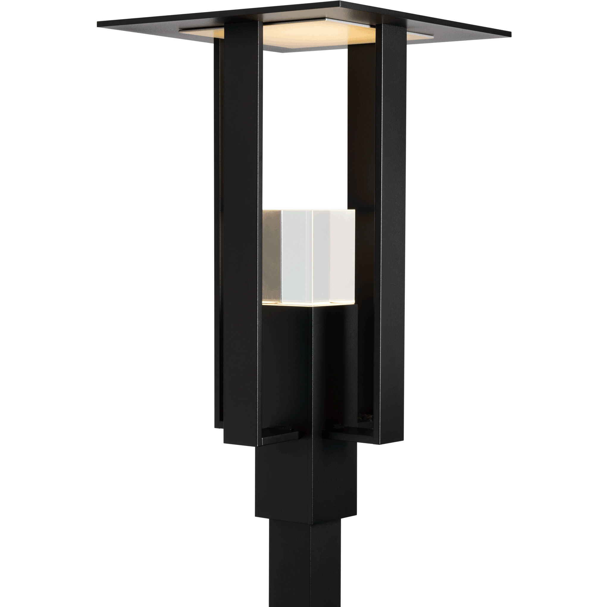 Shadow Box 1 Light 24.1 inch Coastal Black and Coastal Silver Outdoor Post Light