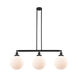 Franklin Restoration X-Large Beacon LED 42 inch Matte Black Island Light Ceiling Light in Matte White Glass, Franklin Restoration