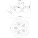 Alora Mood Francesca 5 Light 19.75 inch Matte Black Semi Flush Mount Ceiling Light