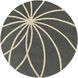 Forum 48 inch Charcoal Rug in 4 Ft Round, Round