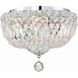 Roslyn 3 Light 10 inch Polished Chrome Flush Ceiling Light